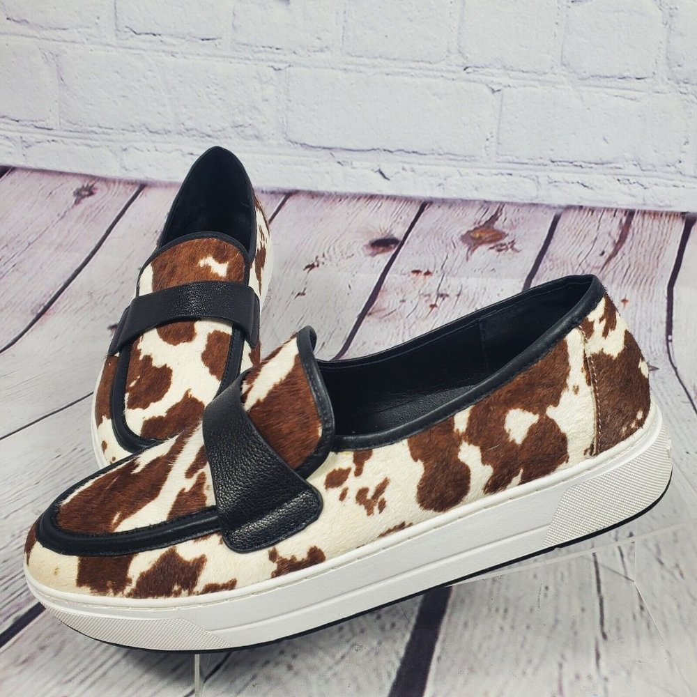 Donald Pliner Women's Size 7.5 Bone Multi Richie Haircalf Loafers Sneakers - Picture 3 of 9